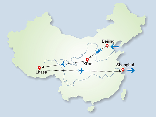 11 Day China Group tour to Beijing-Xi'an-Lhasa-Shanghai